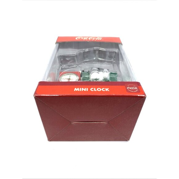 2003 Coca-Cola Mini Clock Polar Bear w/Cubs & Cooler CCM89 Tested Working 377 - Picture 15 of 16